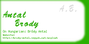 antal brody business card